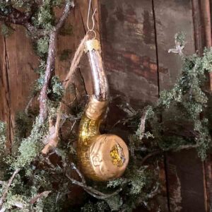 Tabakpfeife Gold – Weihnachstkugel