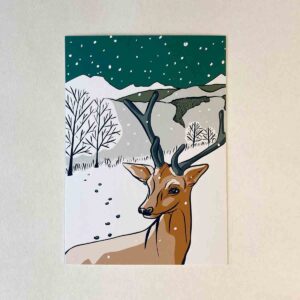 Postkarte – Hirsch